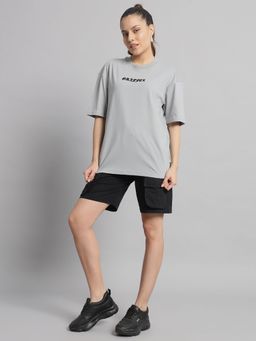 Griffel - Make A Move Steel Grey T-Shirt And Shorts (Set of 2)