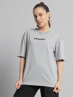Griffel - Women Make A Move Oversized Steel Grey T-Shirt