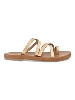 ROCIA - By Regal Rose Gold Women Solid Strappy Flats