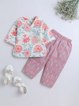 The Magic Wand - Floral Printed Top and Stripe Pant