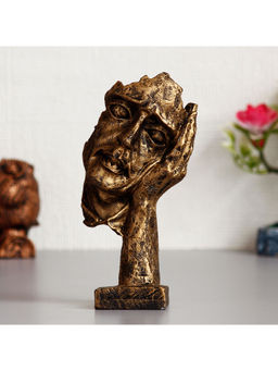 eCraftIndia - Antique Finish Thinking Man Face Handcrafted Polyresin Showpiece