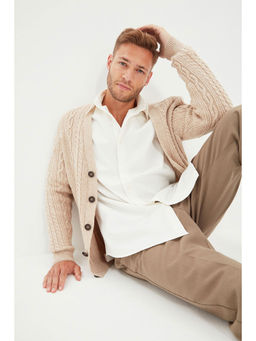 Trendyol - Man Beige Sweater
