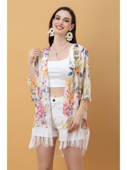 PURYS - Multi-Color Floral Printed Kimono Style Shrug