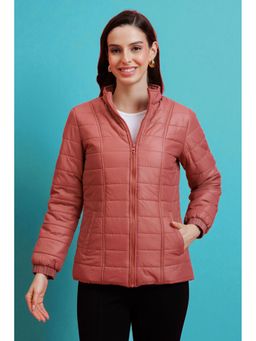 PURYS - Rust Quilted Zipper Jacket