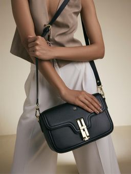 Hoche Paris - The H Leather Sling Bag - Black