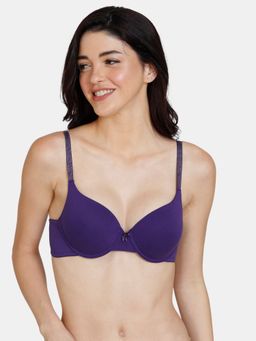 Zivame - Glitter Straps Push Up Wired Medium Coverage Bra - Parachute Purple