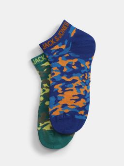 Jack & Jones - Men Printed Multi-Color Pack of 2 Socks