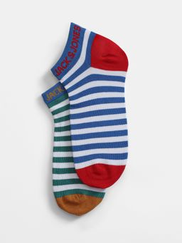 Jack & Jones - Men Stripes Multi-Color Pack of 2 Socks