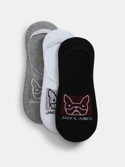 Jack & Jones - Men Printed Multi-Color Pack of 3 Socks