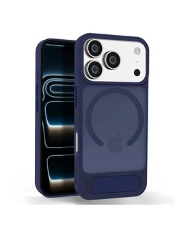 GRIPP - Navy Blue Bolt Mag-Safe Translucent Back Cover with Kickstand