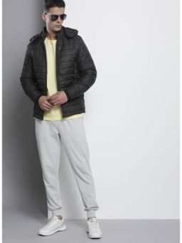 The Indian Garage Co - Men Black Solid Detachable Hood Full Sleeves Jacket