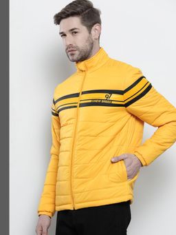 The Indian Garage Co - Men Yellow High Neck Full Sleeves Jacket