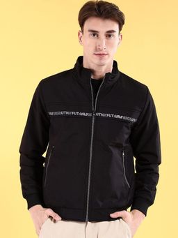 The Indian Garage Co - Men Black High Neck Full Sleeves Jacket