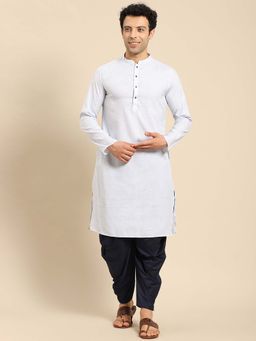 Amodh by Kisah - Men Blue Kurta (Set of 2)