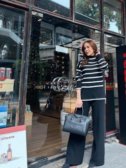 Loveable Creations By Muskan - Women Black Cotton Stripes Co-Ord Set