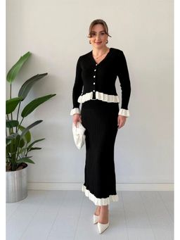 Loveable Creations By Muskan - Women Black Cotton Solid Co-ord Set