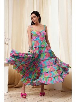 Biba - Women Cotton Floral Printed Tiered Dress