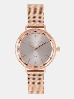 French Connection - Silver Round Analog Casual Watch -FC1318RGM