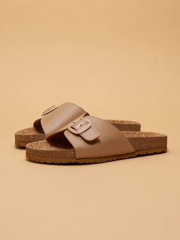 ERIDANI - Adrian Buckle Beige Flats