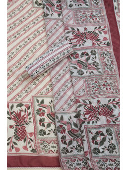 Soch - Womens Multi-Color Cotton Botanical Print Unstitched Suit (Set of 3)