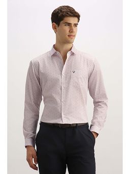 Allen Solly - Men Pink Print Full Sleeves Formal Shirt
