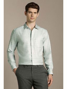 Louis Philippe - Men Light Green Classic Fit Check Formal Shirt
