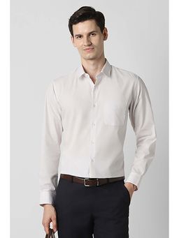 Peter England - Men Peach Full Sleeves Nuvo Fit Shirt
