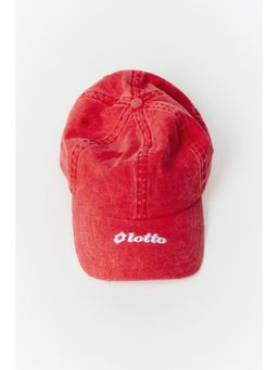 H&M - Men Red Embroidered-Motif Cotton Twill Cap