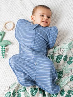 The Boo Boo Club - Cotton Stripes Printed Arms Up Sleeping Pod for Baby