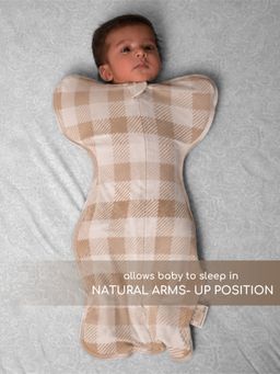 Cocoon Care - Knitted Bamboo Cotton Printed Arms Up Sleeping Pod for Baby