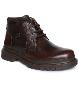BUCKAROO - Brown Manolo Brushoff Leather Casual Boots For Men