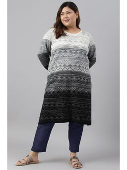 Aurelia - Multi Color Ombre Knitted Winter Plus Size Kurta