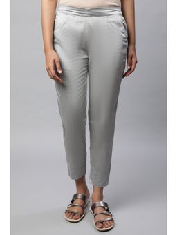 Aurelia - Grey Straight Fit Plus Size Pant