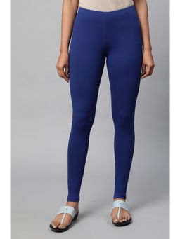Aurelia - Navy Blue Cotton Lycra Leggings