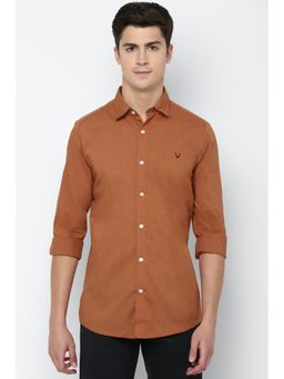 Allen Solly - Men Brown Full Sleeves Casual Shirt