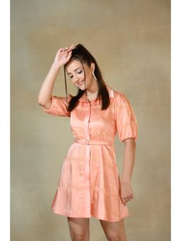 Ombrello - Coral Melon Orange Lace Dress