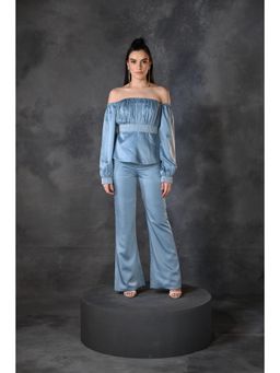 Ombrello - Carolina Blue Embroidered Co-Ord (Set of 2)
