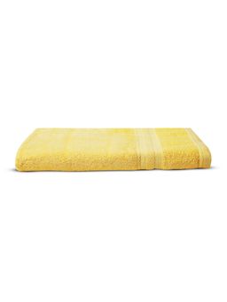 Layers - Aqua Plush 450 Gsm Yellow Bath Towel (L)