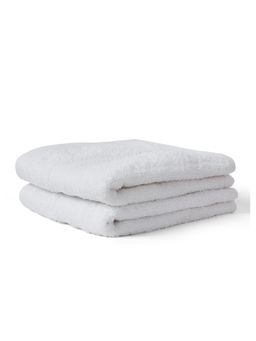 Layers - Aqua Plush 450 Gsm White Hand Towels (Pack Of 2) (M)