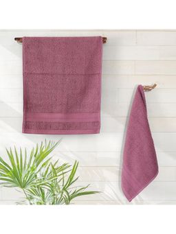Layers - Aqua Plush 450 Gsm Mauve Hand Towels (Pack Of 2) (M)