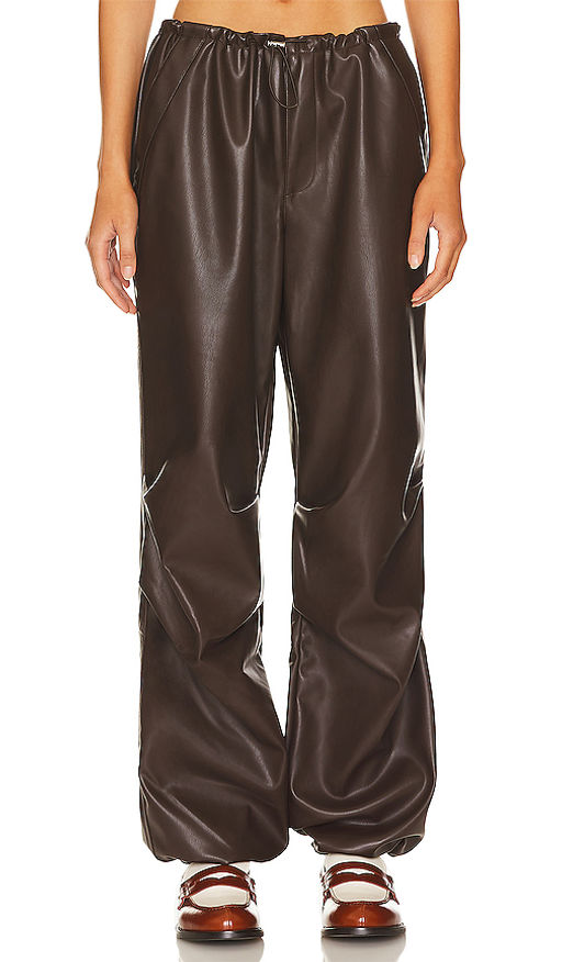 Buy AFRM Faux Leather Frankie Parachute Pants Online 