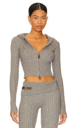 Frankies Bikinis - Aimee Cable Knit Hoodie