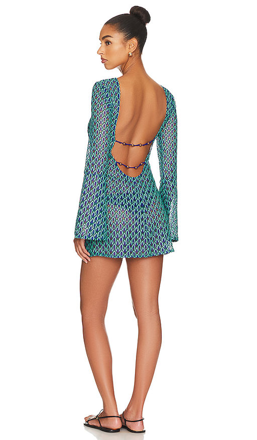 knee length dresses for ladies Blue Saskia Mini Dress