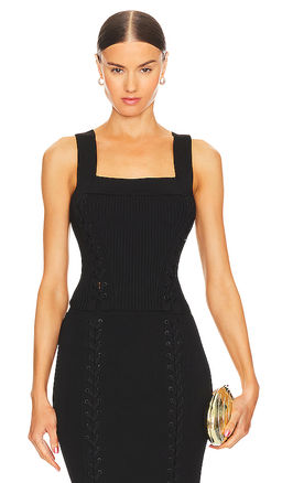 SIMKHAI - Nelly Lace Up Top