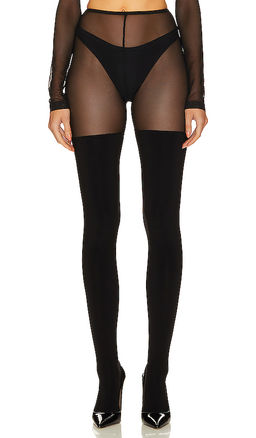 Norma Kamali - Thigh High Spliced Legging With Footsie