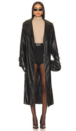 SNDYS - Tyra Faux Leather Trench