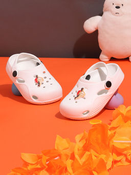 Truffle Collection - White Stylish Slip-On Clogs for Kids