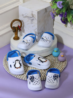 Truffle Collection - Sky Blue Stylish Slip-On Clogs for Kids