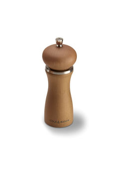 Cole & Mason - Sherwood Sand Salt Mill For thinKitchen, Stained Beech Wood, 120 mm