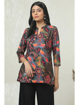Soch - Women Black Crepe Ethnic Motifs Tunic